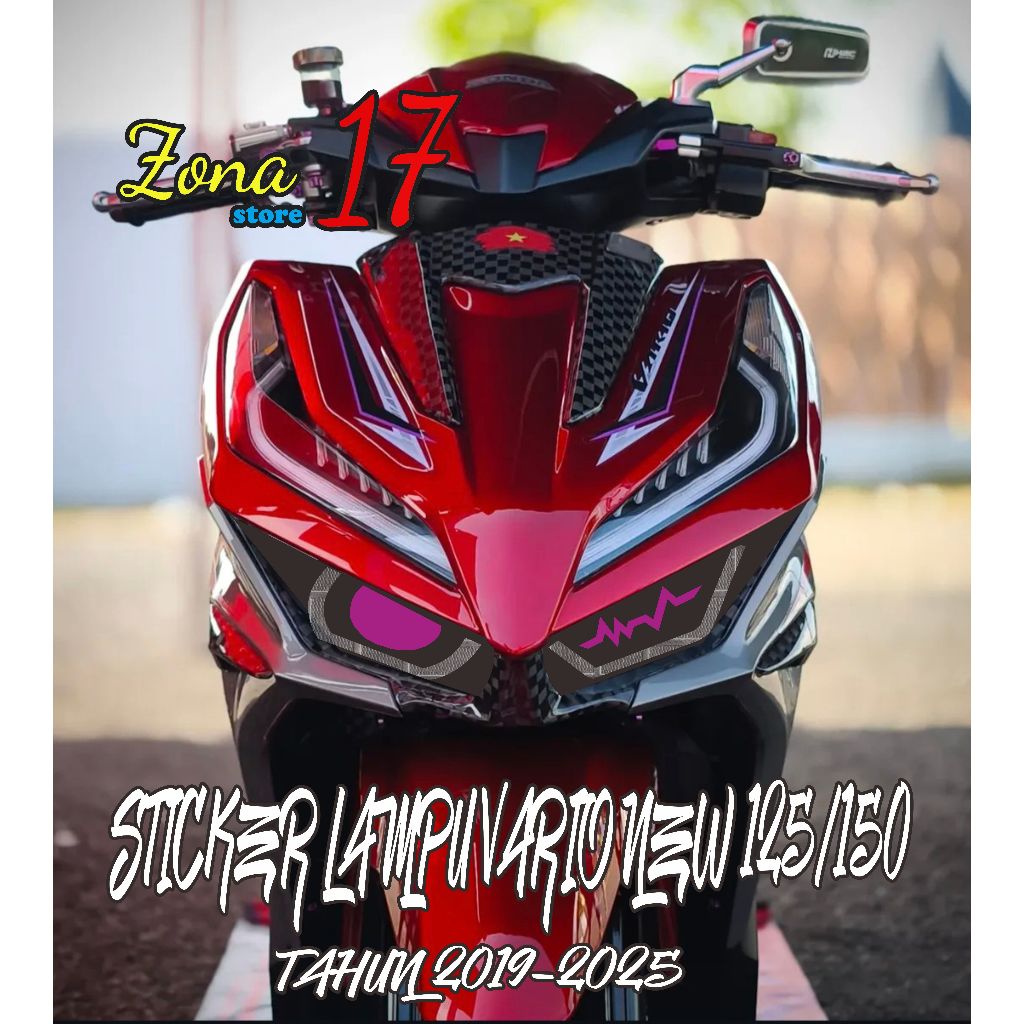 Stiker Lampu Vario 125/150 2018-2023 Lazy Eyes || Stiker Lampu Vario New 125/150 2018-2023 Terbaru