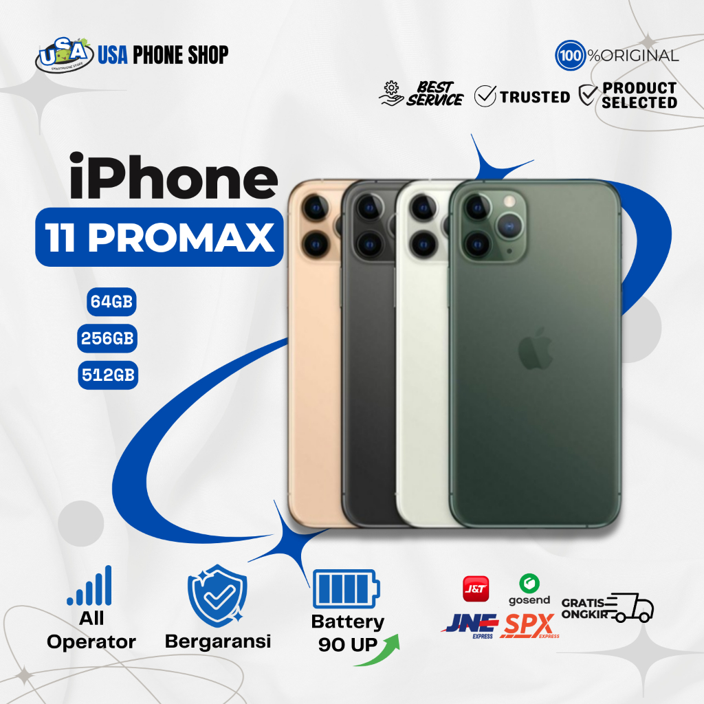iPhone 11 Pro Max ex Ibox Garansi 100%Original iPhone Fullset All Operator 64GB 256GB 512GB