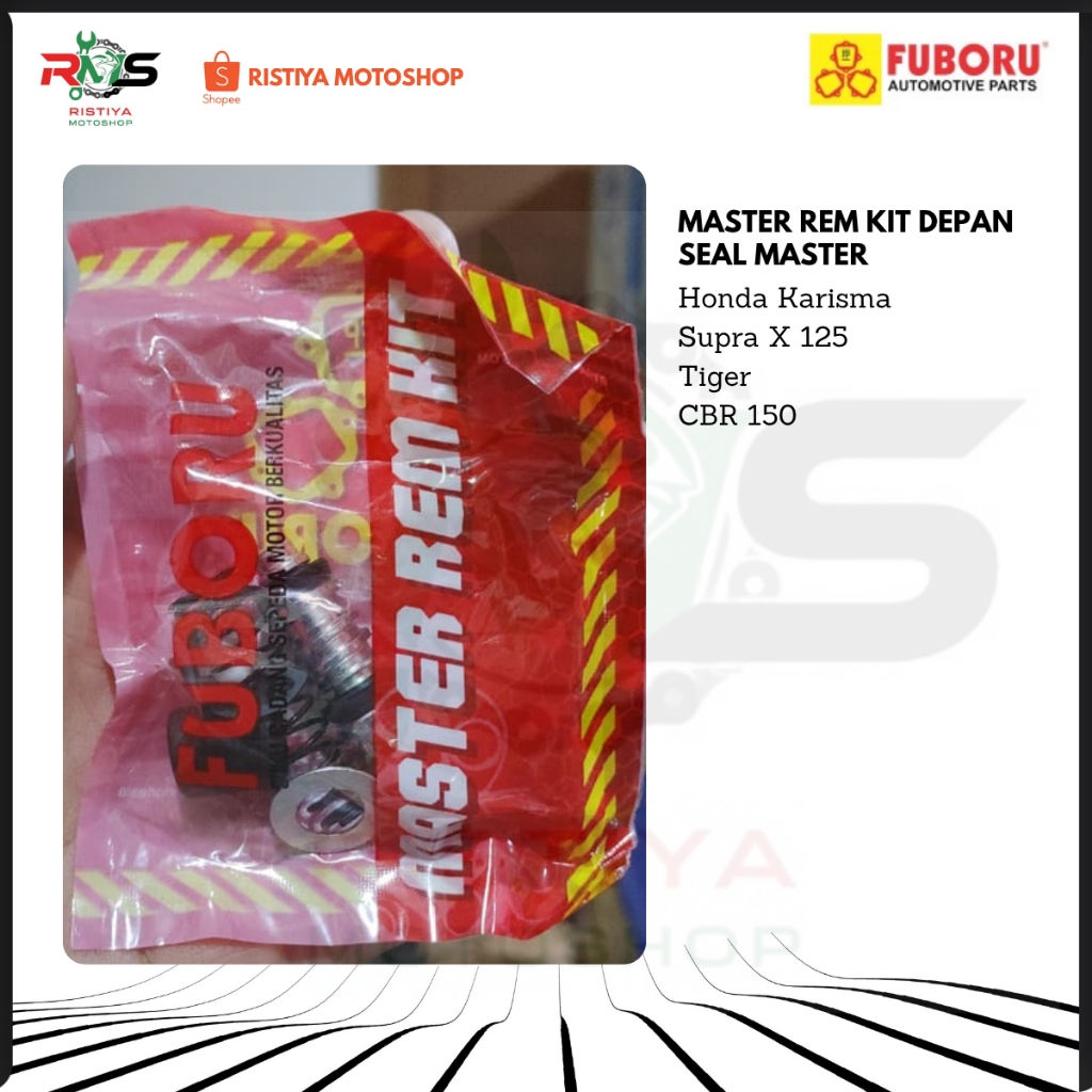 MASTER REM KIT DEPAN MOTOR HONDA KARISMA / SUPRA X 125 / TIGER / CBR 150 | SEAL MASTER FUBORU