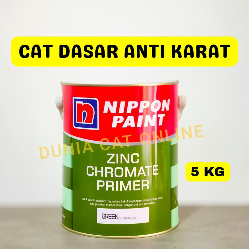 CAT DASAR ANTI KARAT 5KG ZINC CHROMATE WARNA HIJAU / CAT DASAR ANTI KARAT NIPPON PAINT
