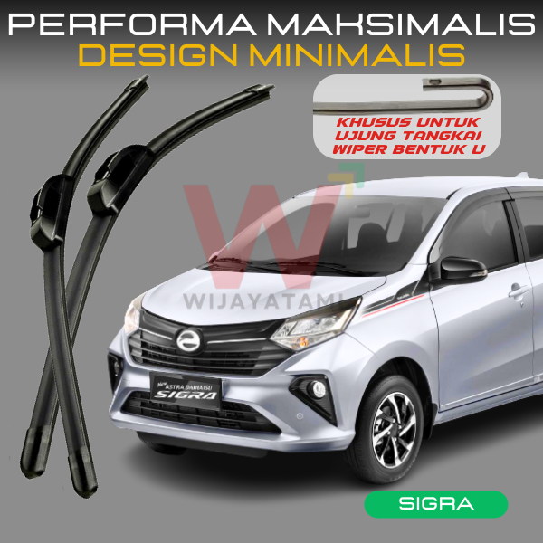 Wiper Sigra Depan Wiper Sigra 2019 Wiper Sigra 1 Set Depan Kanan Kiri Frameless Wiper Sigra 1200cc W