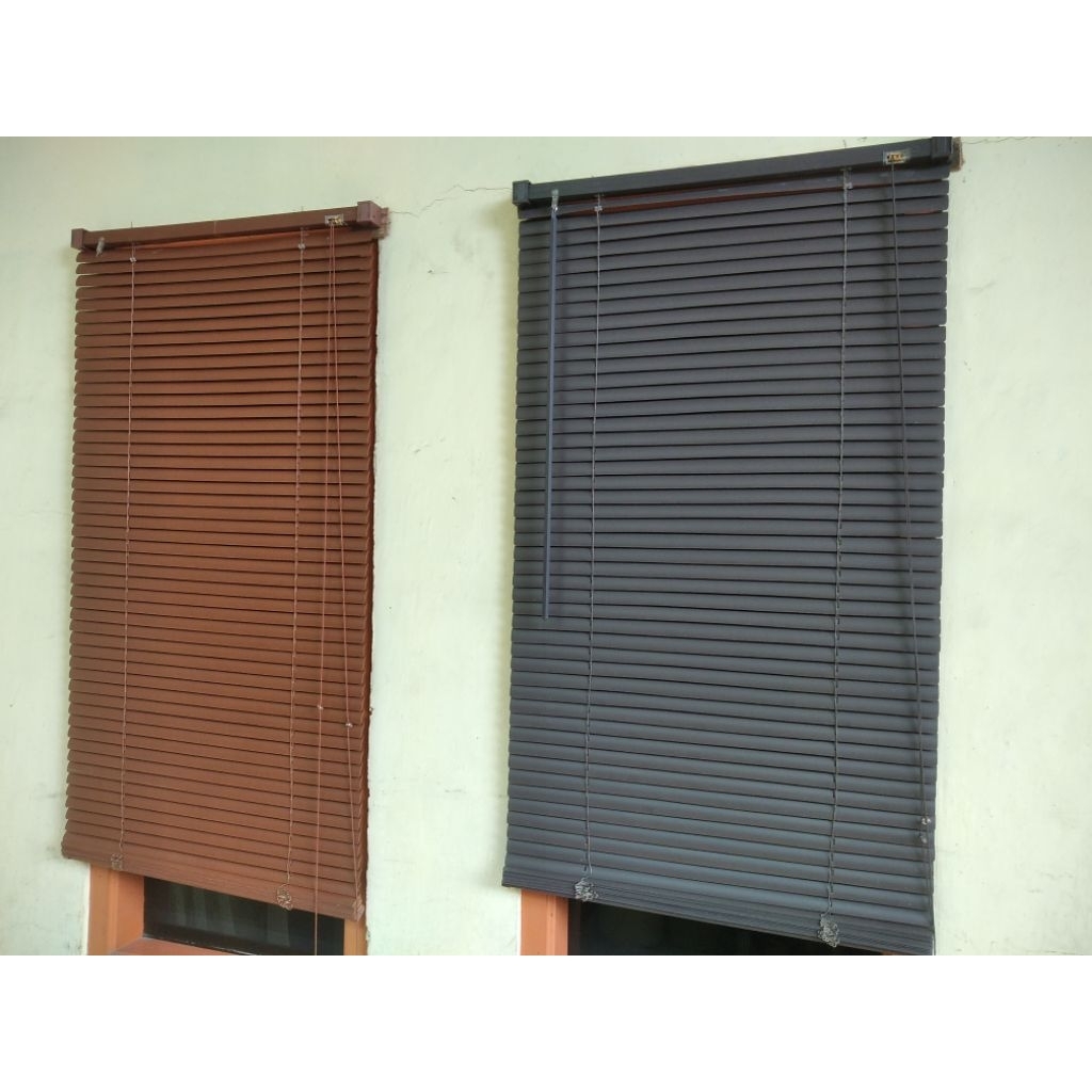 Tirai Jendela Pvc 120x220 Cm Tirai Gulung Gorden Jendela Krei Venetian Blind PVC