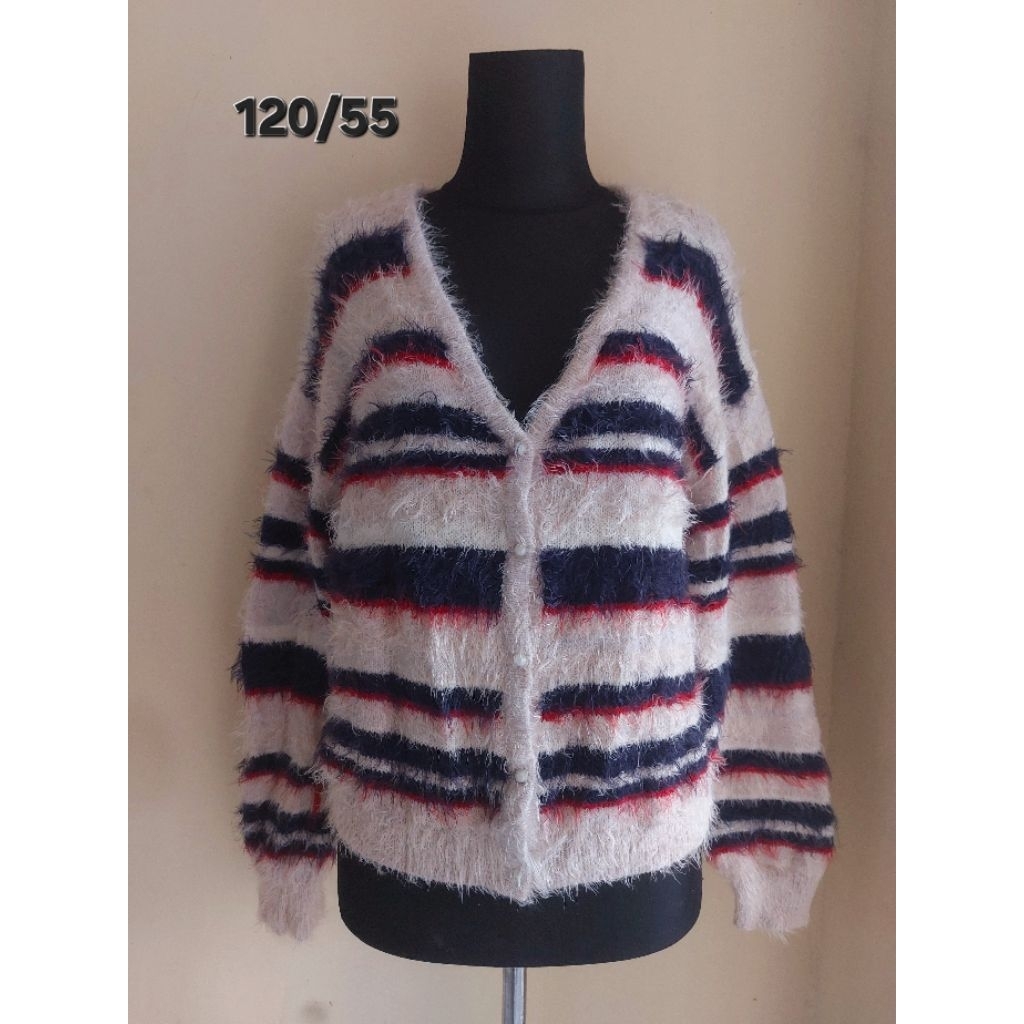 Cardigan Fuzzy Bulu Angora Salur