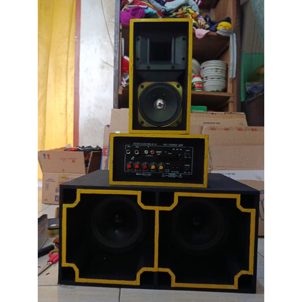 Paket siap bunyi sound miniatur planar brewog 6 inch / sound miniatur/paket siap bunyi/paket 6 inch