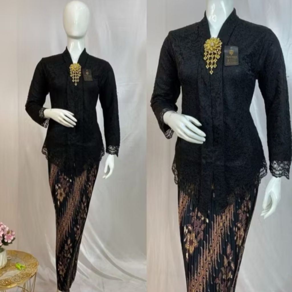 Set Baju Kebaya Brokat Modern Atasan Kebaya Floy Kartini Lengan Panjang Ukuran Jumbo