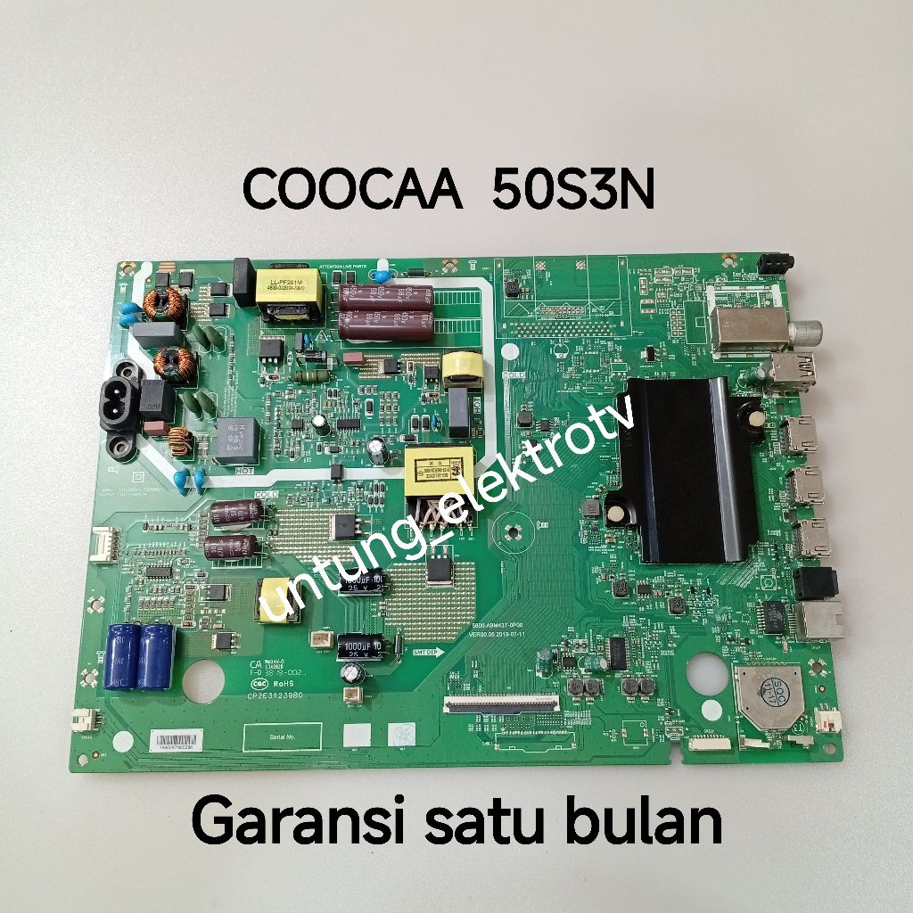 MAINBOARD TV COOCAA 50S3N MB-MOTHERBOARD-MOBO-MODUL MESIN TV COOCAA 50S3N