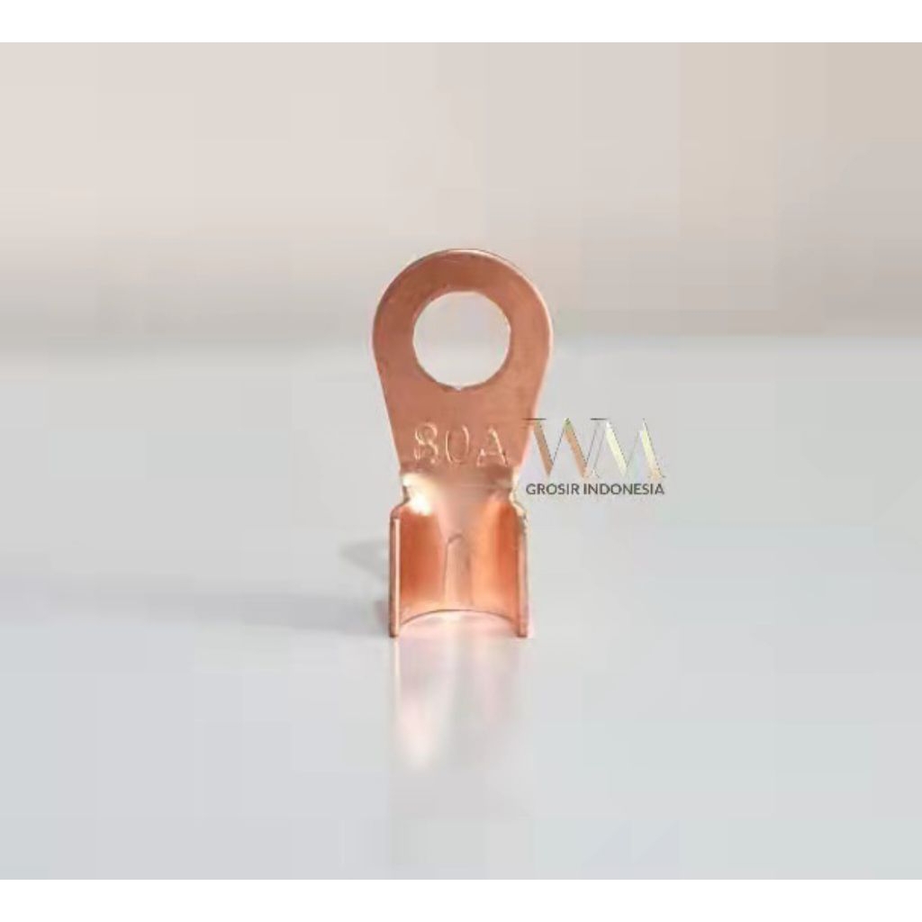 Skun Kabel 80A / Skun Audio Mobil, Lubang Baut 8,3 mm