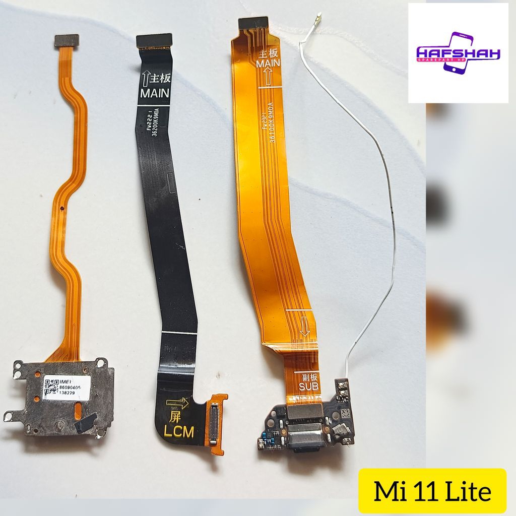 Flexibel konektor cas sim lcd antena Xiaomi Mi 11 Lite ori copotan hp