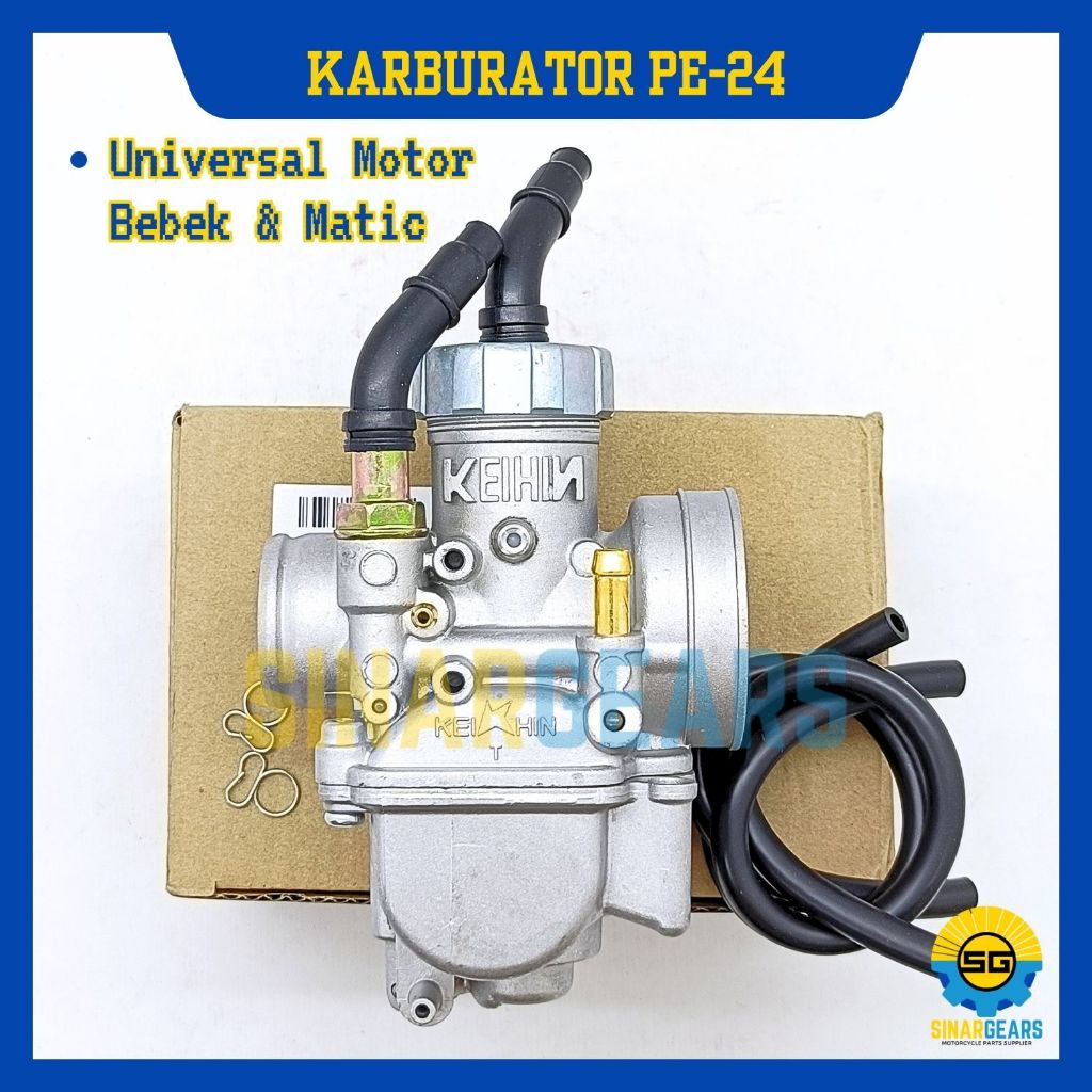 Carburator Karbu Kualitas Original Keihin PE24 Karburator Racing PE 24 Carbu Universal Motor Ori