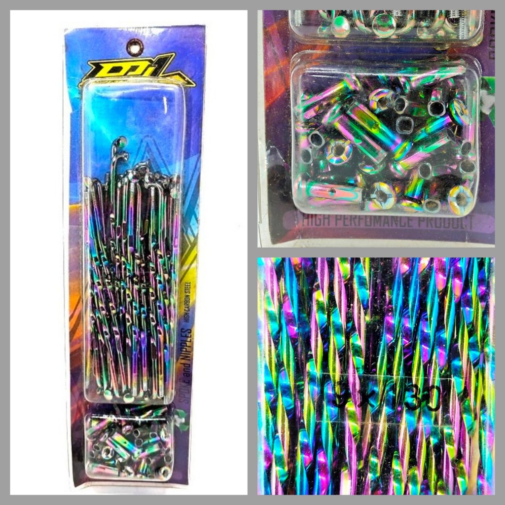 152CDiJK RUJI 9X130 RAINBOW ULIR pelangi rgb jari jari  beat supra x 125 vario jupiter z mio megapro