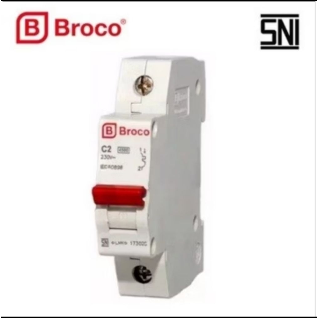 BROCO MCB 2 4 6 10 16 20 25 32 40 AMPERE SNI KUALITAS BAGUS ORIGINAL