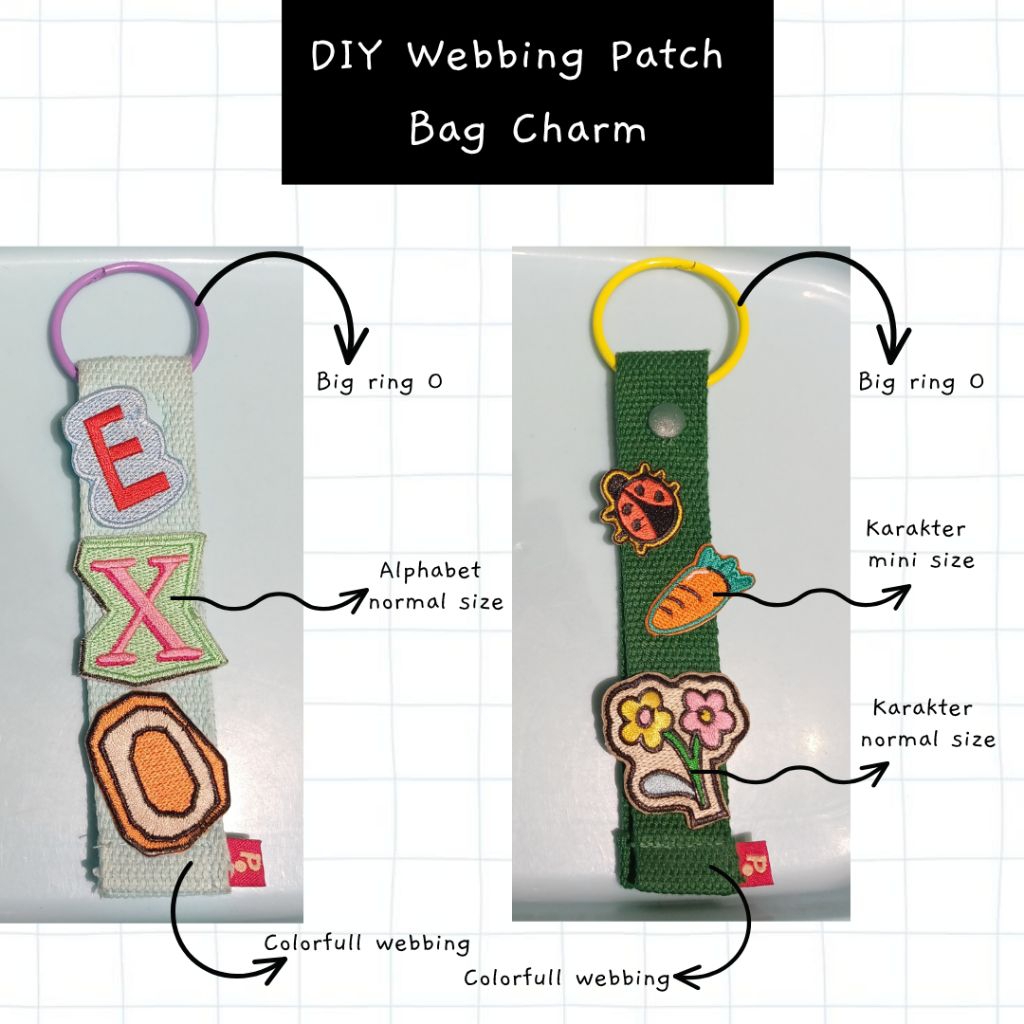 Paddy - Webbing Patch Bag Charm | Gantungan Tas [JASTIP]