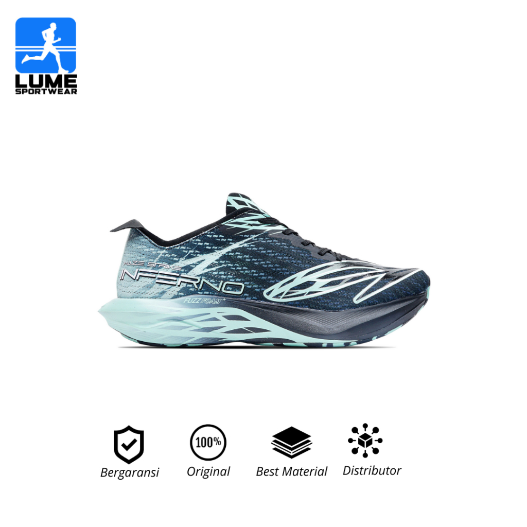 910 Sepatu Lari HAZE INFERNO - HITAM/HIJAU