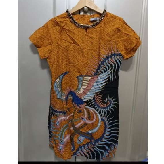 Dress Batik Mewah Leher Gold HASSENDA PURICIA