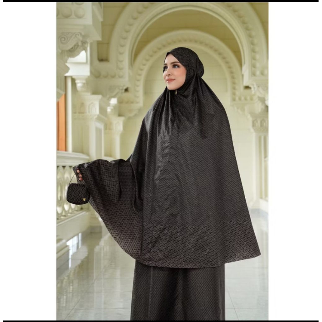 NEW_Tapis de Fleur Capsule Prayer Robe_ Buttonscarves_ Black_Lengkap BOX