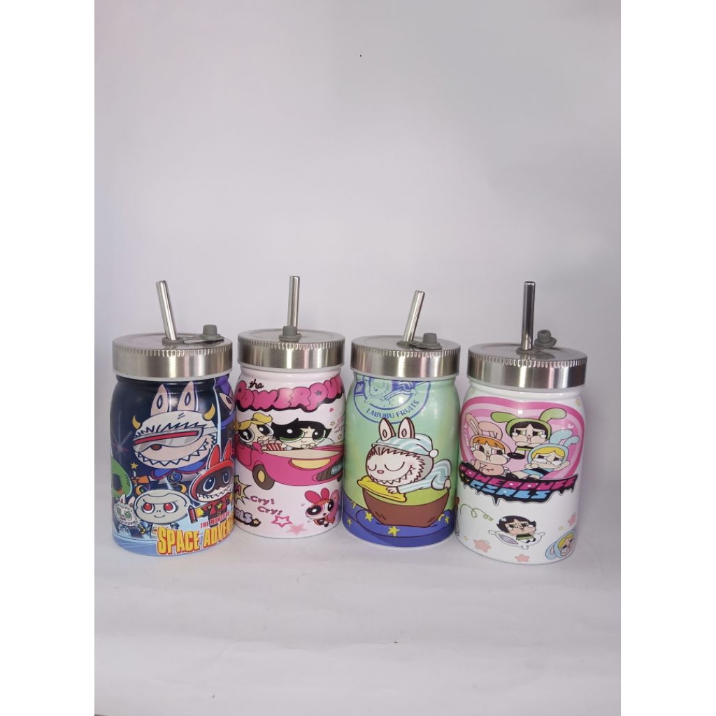 Termos Gelas Skull Panda Termos Gelas Anak Mug Gelas Tahan panas Dingin