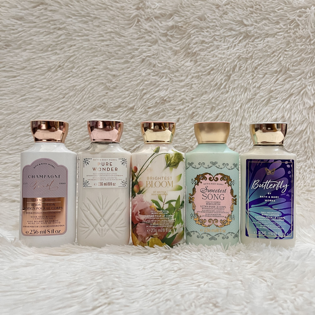 SALE BBW Bath and Body Works Body Lotion Hand Body 24 HR Moisture 236ml Pure Wonder / Butterfly / Ch