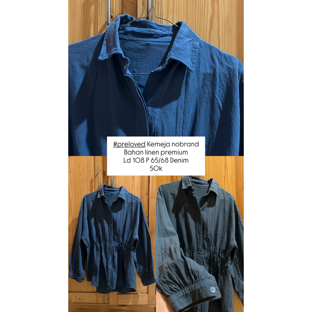 PL KEMEJA LINEN DENIM #PRELOVED