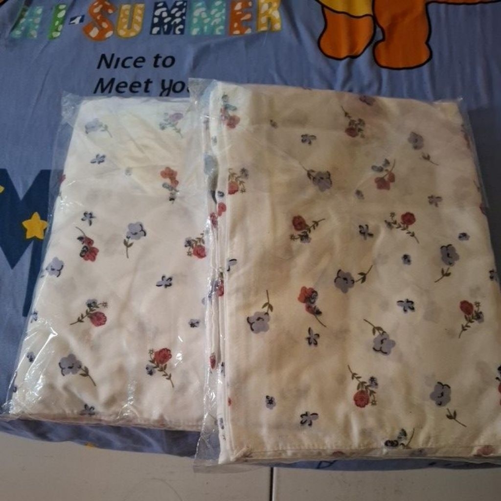 mukena travel 2in1 premium katun motif bunga warna kombinasi