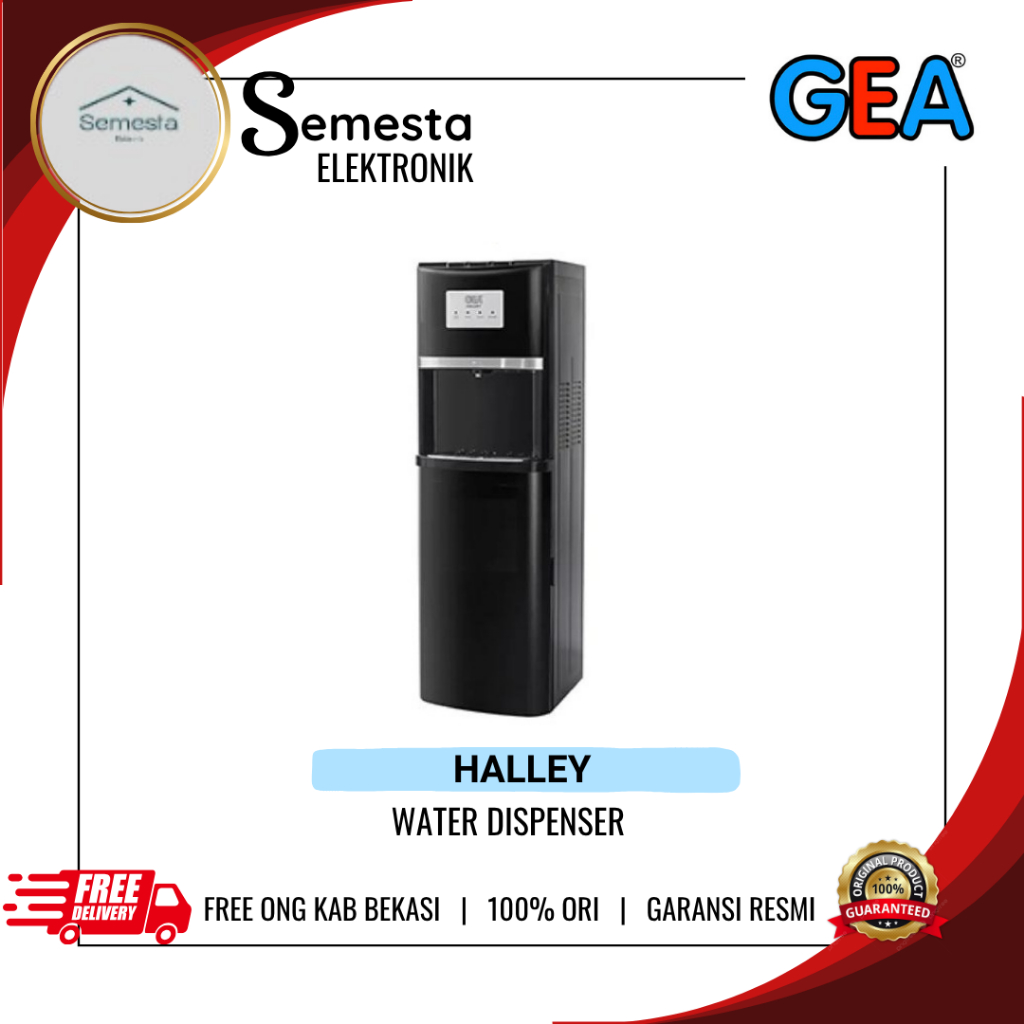 Dispenser Galon Bawah GEA Halley Kompresor Panas, Dingin dan Normal