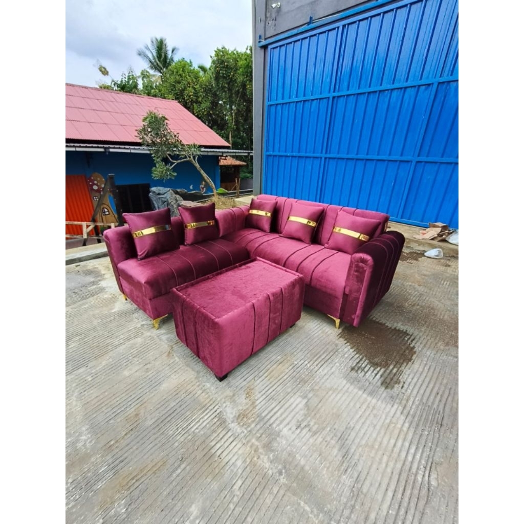 PROMO Sofa L mewah minimalis furniture super furniture kursi