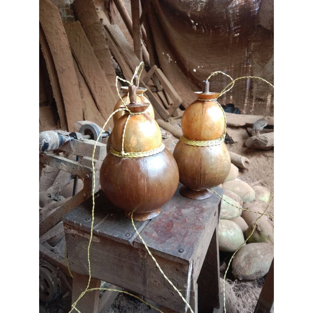 botol air minum kempis batok kelapa