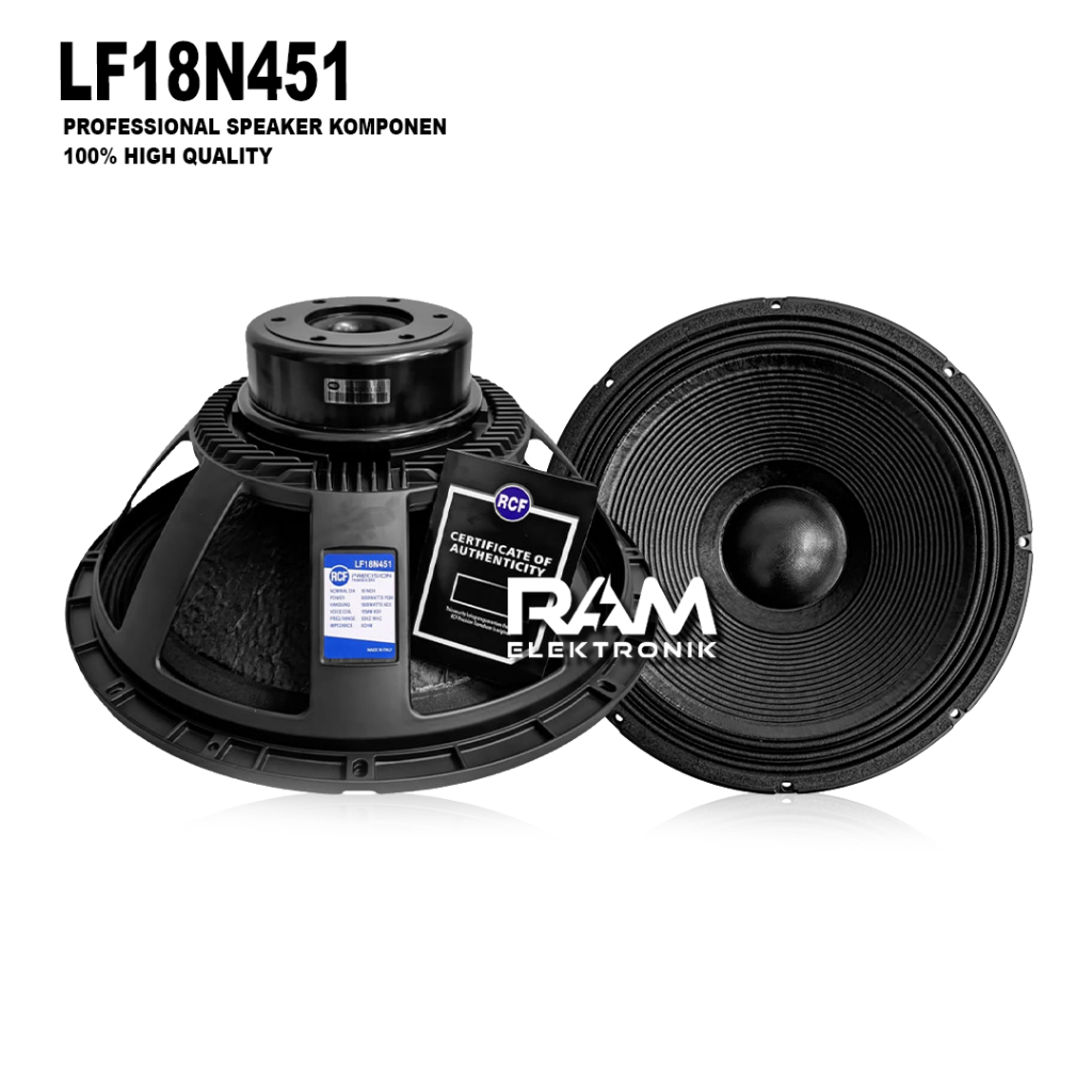 Komponen Speaker 18 Inch RCF LF18N451 | L18N451 | LF 18N451 | LF18 N451 Grade A