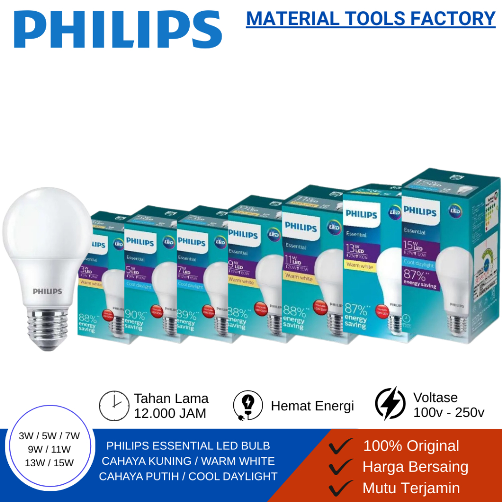 LAMPU LED - LAMPU PHILIPS - LAMPU BULB - LAMPU PHILIPS LED - LAMPU BULB PHILIPS - BOHLAM - LAMPU RUM