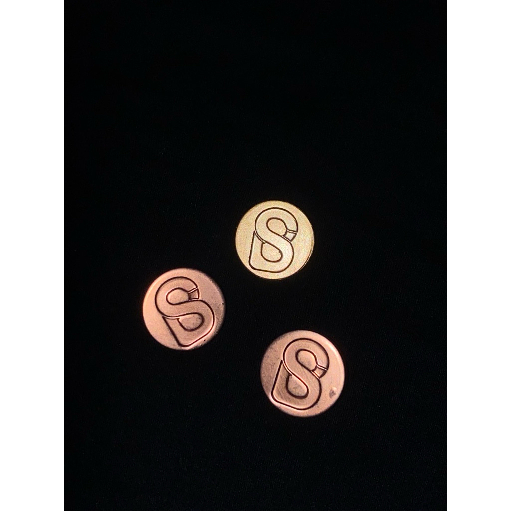 buttonscarves original round signature brooch