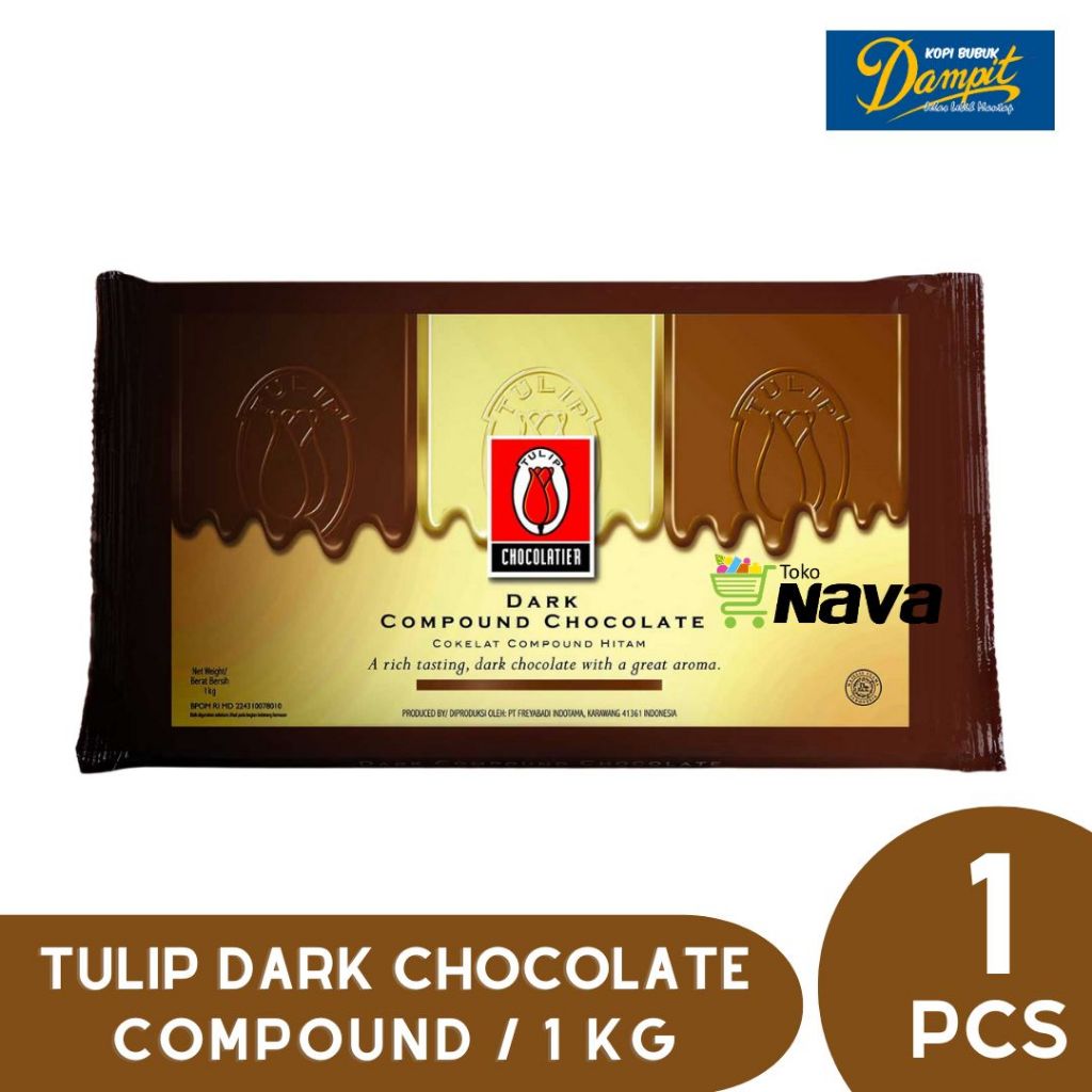 Tulip Dark Chocolate Compound 1 Kg / Tulip Dark Chocolate Compound