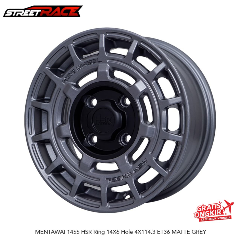 VELG MOBIL HSR WHEEL ORIGINAL TYPE HSR MENTAWAI RING 14 PCD 4x114.3 BUAT AVANZA KIJANG