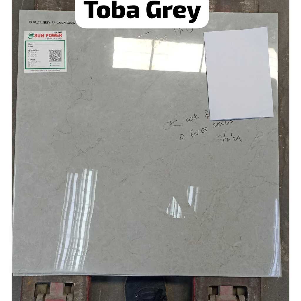 GRANIT LANTAI 60X60 SUN POWER  TOBA GREY