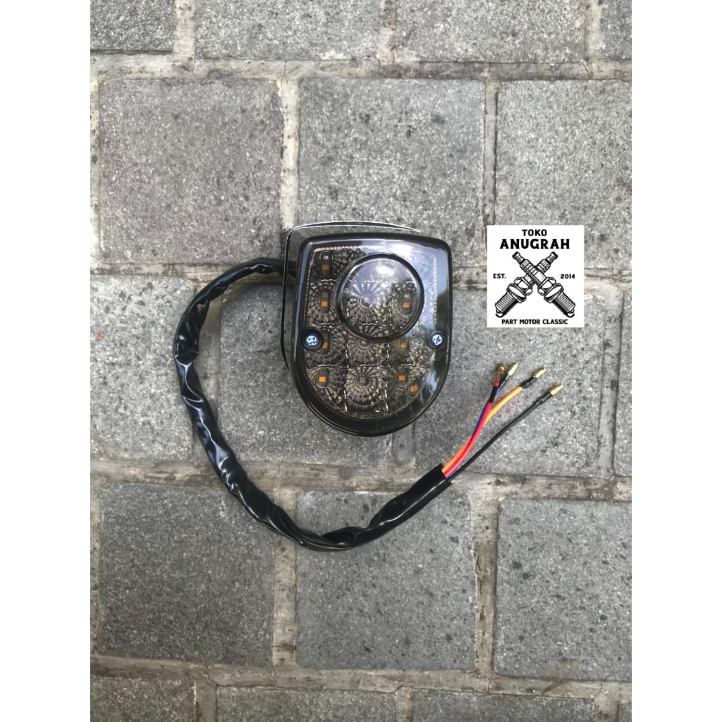 Lampu Stop C70 LED Smoke Import Stoplamp C70 LED
