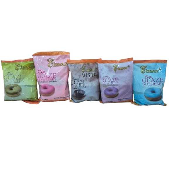 glaze elmer 200gr/ glaze coklat 200gr/ dip glaze elmer/ coklat dip glaze