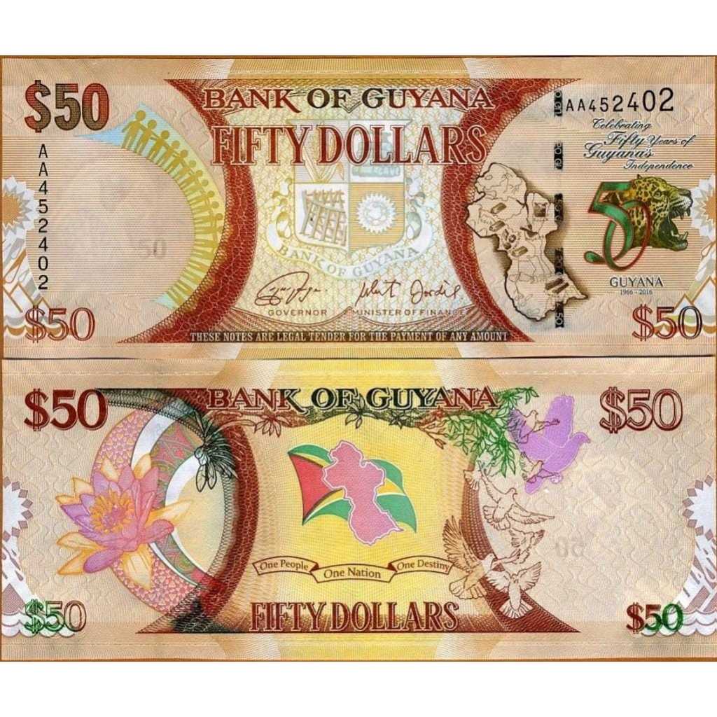 Guyana 50 Dollar UNC-Original-Gress