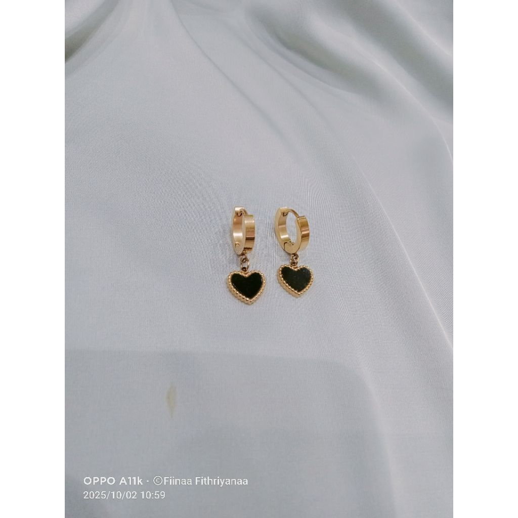 Anting Love Titanium/Anting Jurai Pendek Titanium/Anting Titanium Dewasa Terbaru