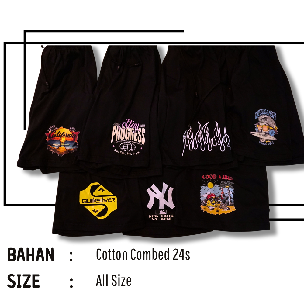 5 PCS BOXER PRIA MOTIF KEREN UNTUK MAIN DAN NYANTAI CELOKAN DISTRO BAHAN COTTON COMBED 24s