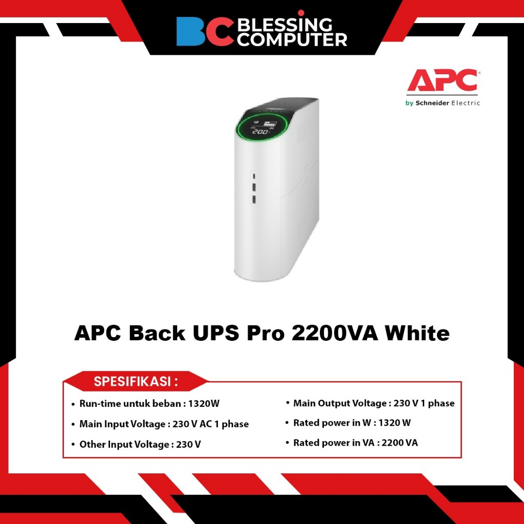 UPS  APC Back Pro 2200VA White