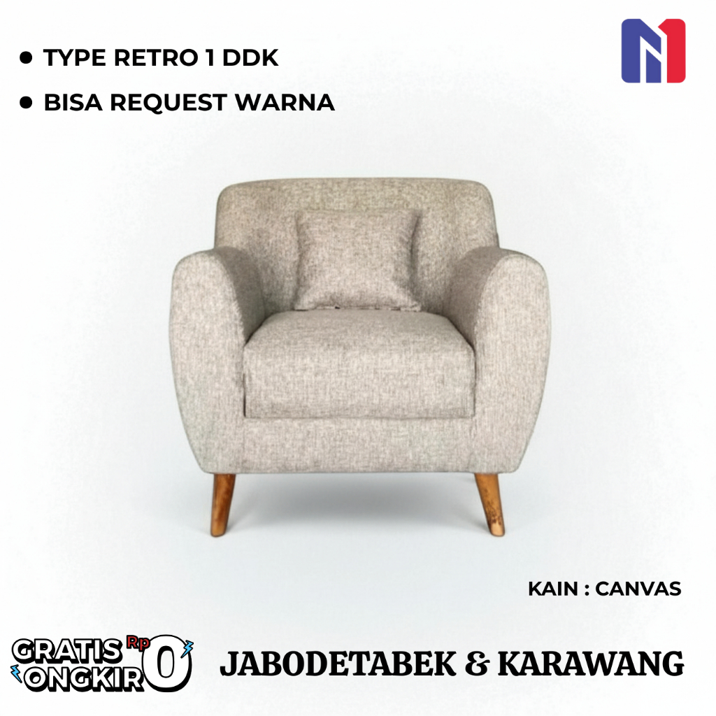 Sofa Retro 1 Seater / Retro 1 Dudukan / Retro Minimalis