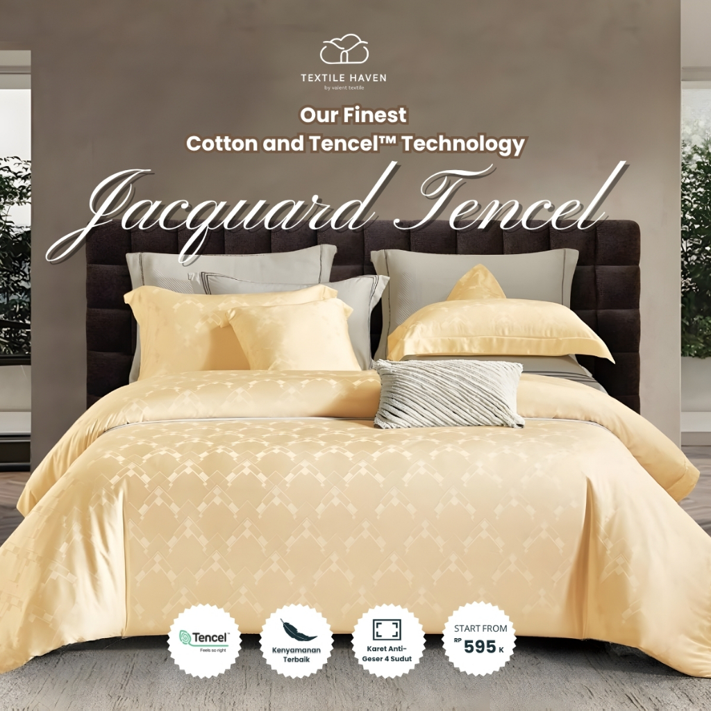 Sprei dan BedCover Jacquard Sutra Serat Bamboo Original 80s | Sprei KingKoil Sutra Emboss tinggi 40