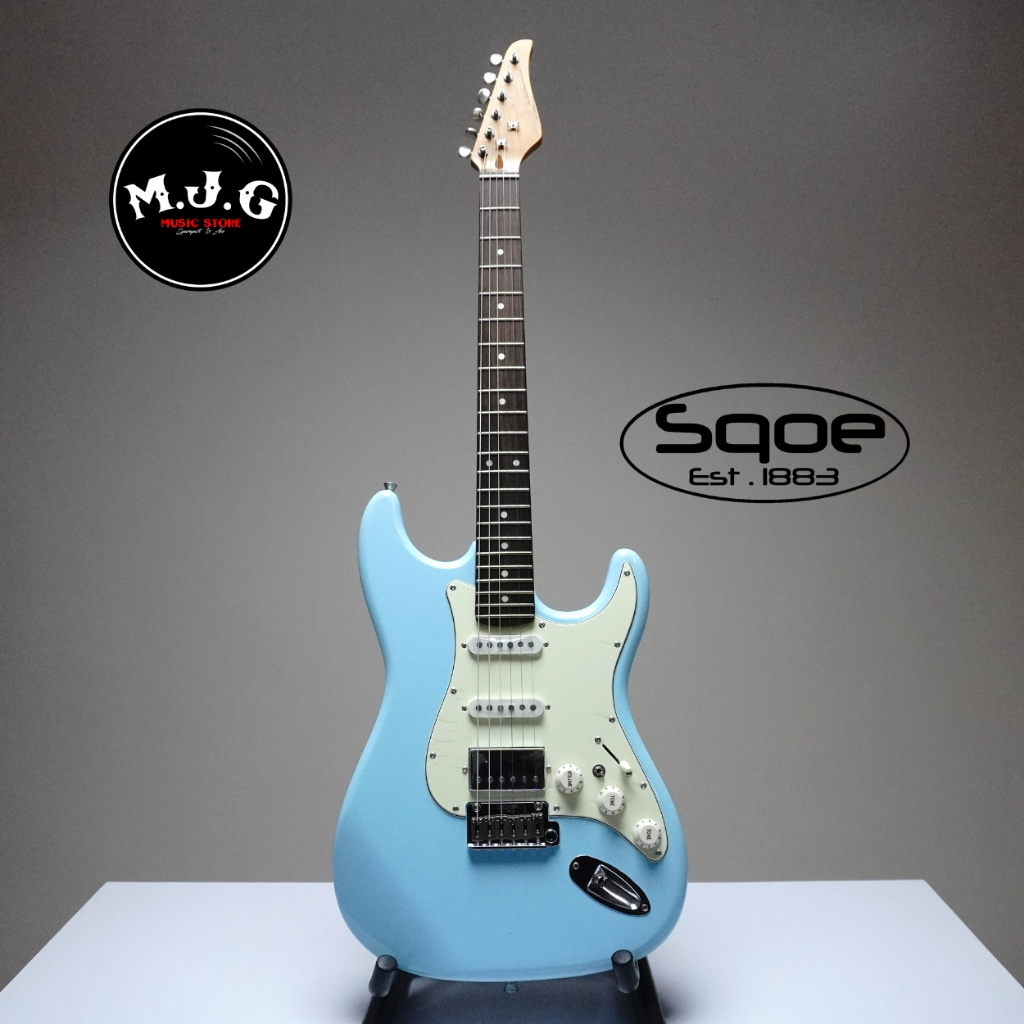 Gitar elektrik Sqoe by spain SEST700 ST style Sonic Blue