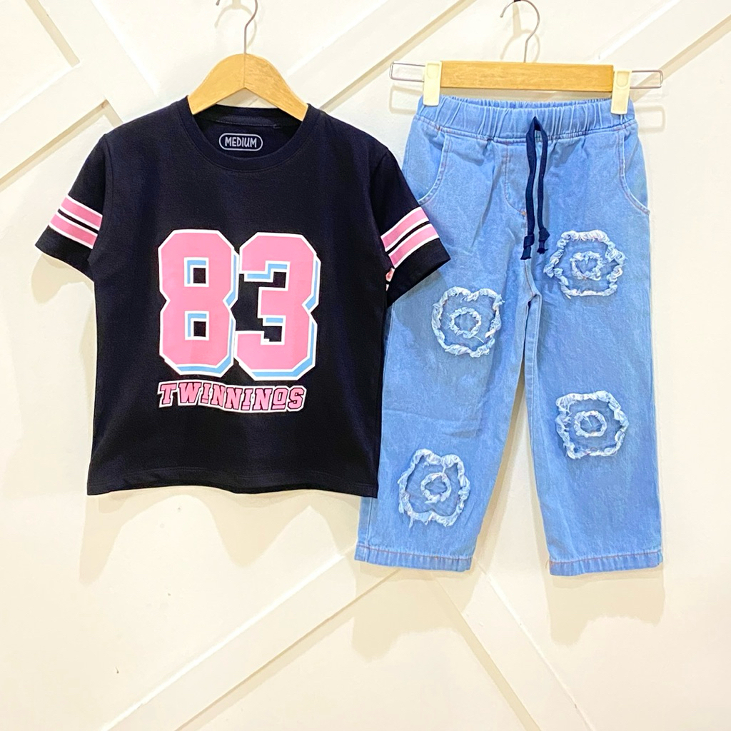 setelan kaos anak oversize kaos anak number series kaos anak baseball kaos anak korea viral Usia 3 -