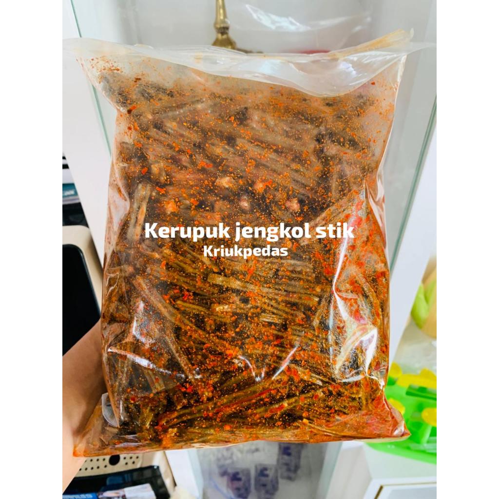 SEBLAK KERUPUK JENGKOL STIK/SEBLAK STIK JENGKOL PEDAS DAUN JERUK 1KG