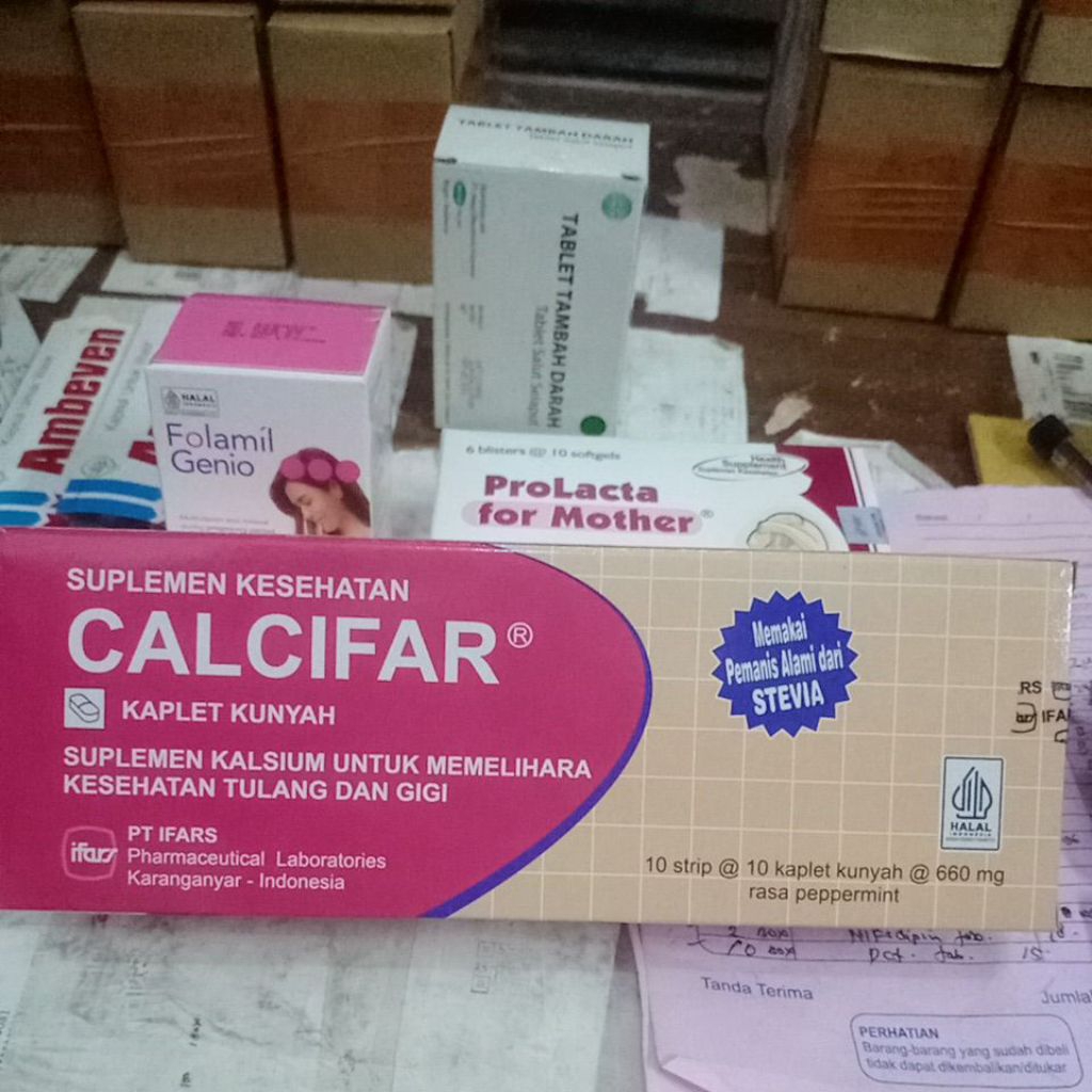 calcifar kaplet kunyah vitamin ibu hamil