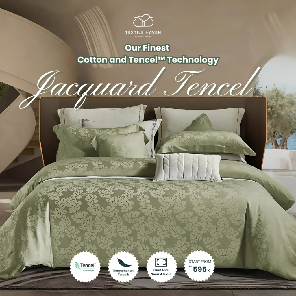 Sprei dan BedCover Jacquard Sutra Serat Bamboo Original 80s | Sprei KingKoil Sutra Emboss tinggi 40