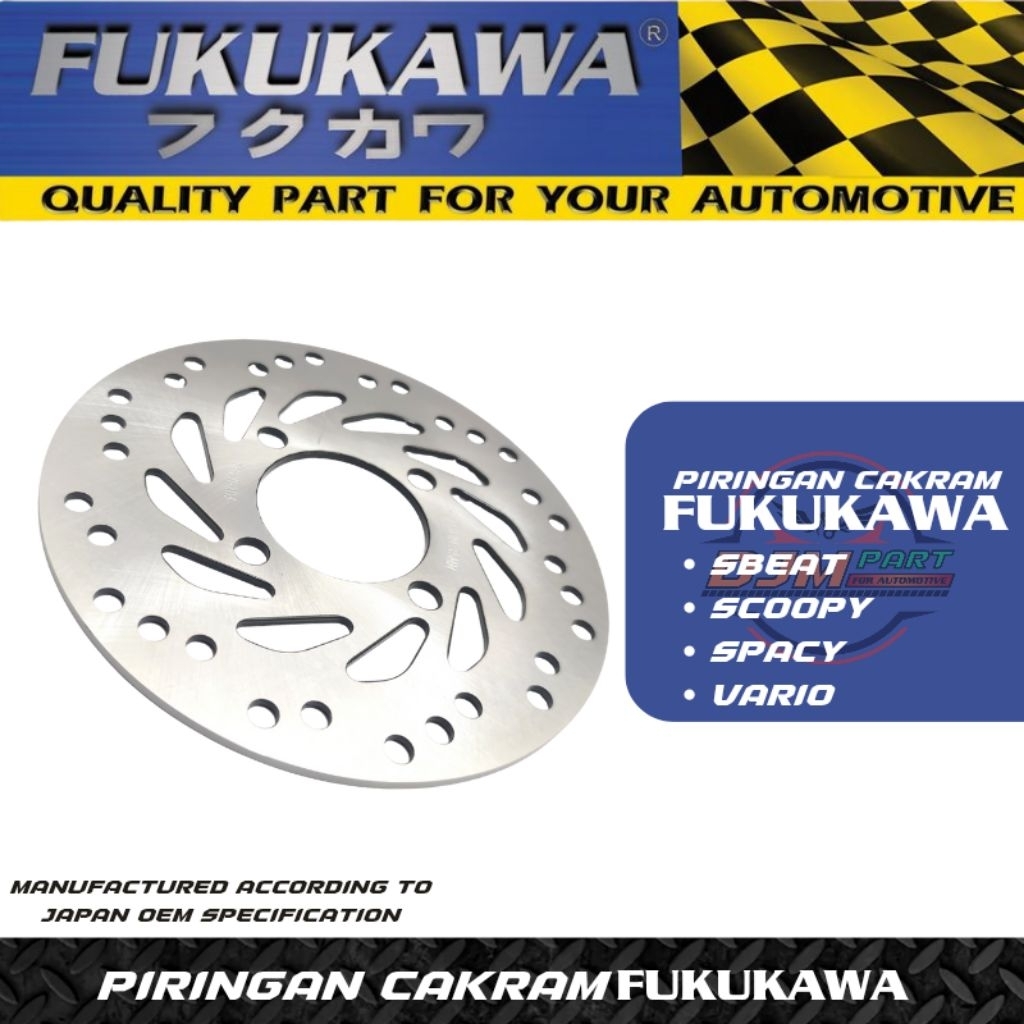 Piringan Cakram Depan Beat Scoopy Spacy Vario 3.5mm Original Fukukawa