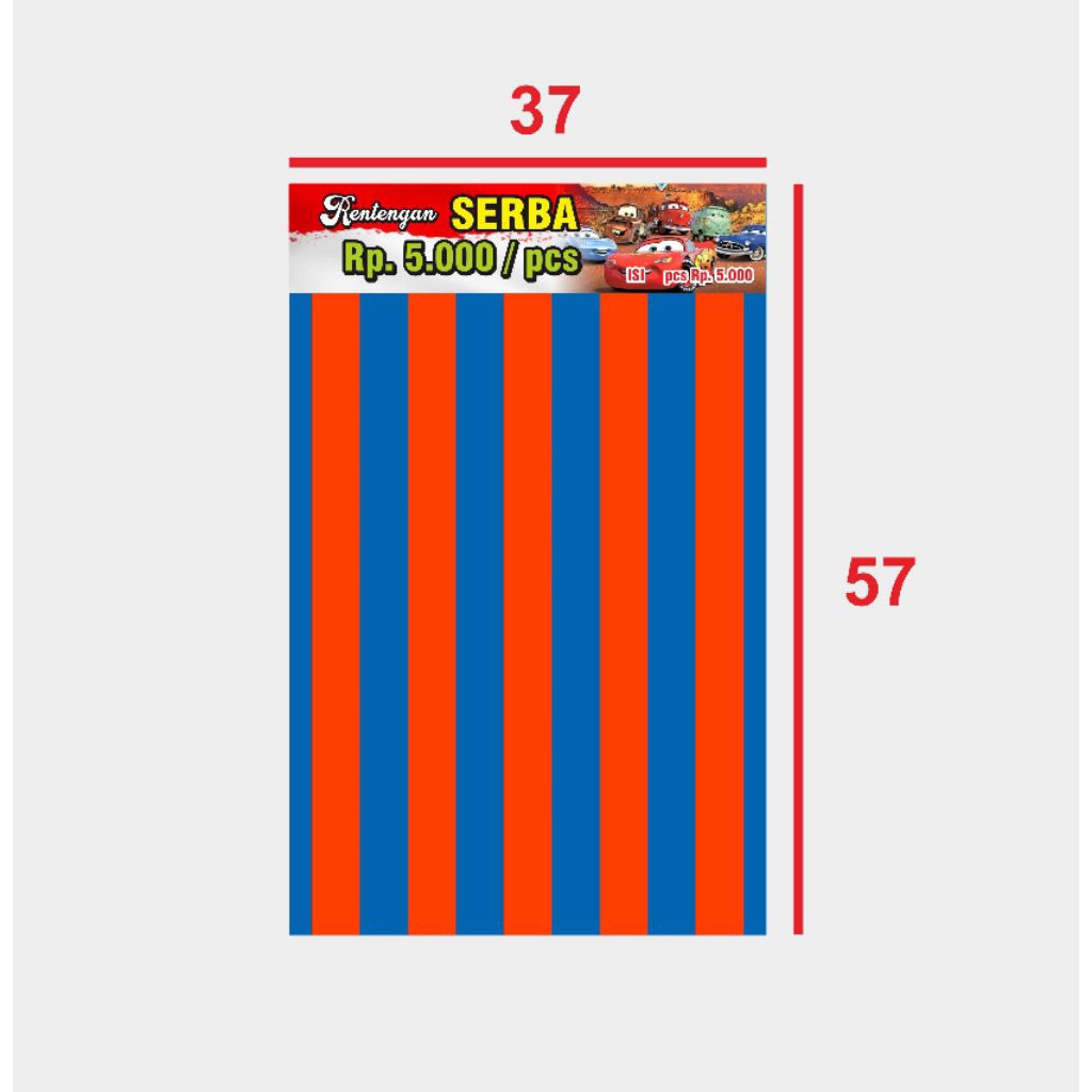 Layar Papan Rencengan serba 5000 Tempat Jualan Mainan Aksesoris Rentengan warung