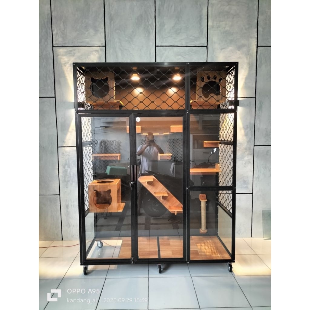 kandang kucing aluminium premium jumbo