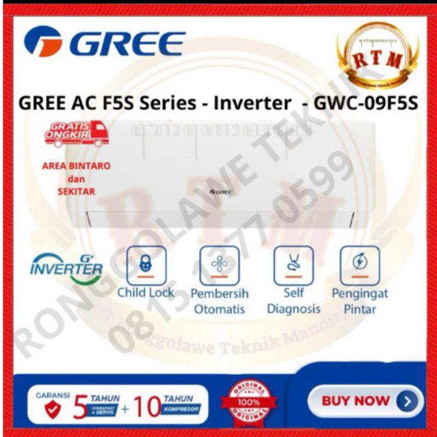 AC GREE INVERTER 1PK GWC12F5S