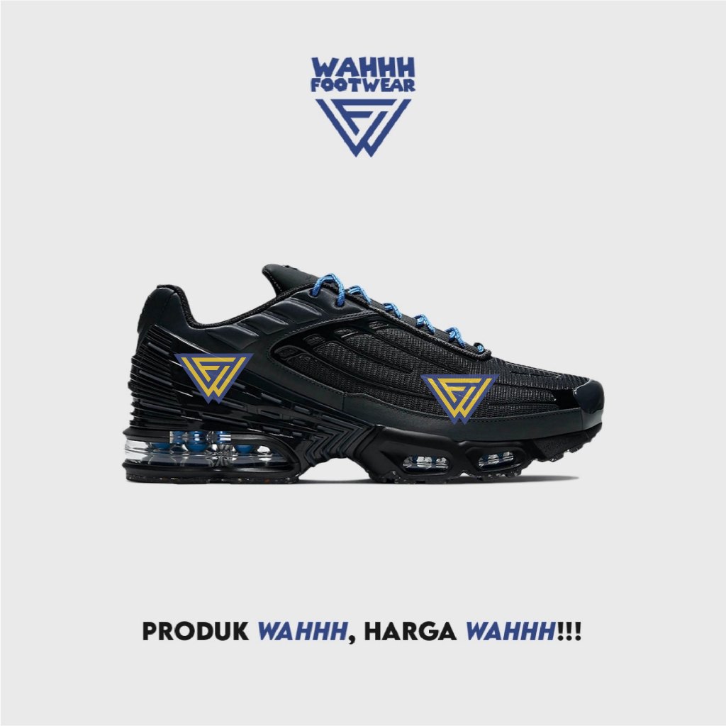 NK Airmax Plus TN 3 Black Blue Metallic Silver